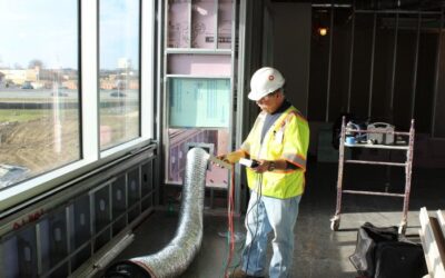 Air Leakage and Water Leakage Testing at a New Construction Office Building in Indianapolis
